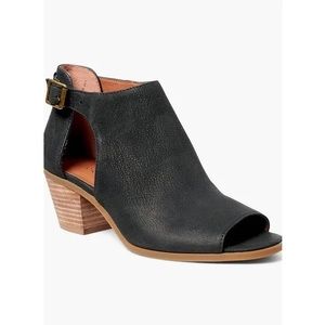 Lucky Brand Black Peep-Toe Mules